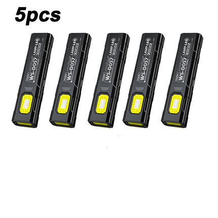 Emergency Portable Rechargeable Mini LED Keychain Flashlight 800LM Magnetic Pocket Torch Light for Work, Camping, Car Use