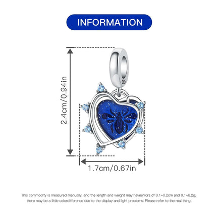 Orstarry Charm Silver 925 Beads Blue Series Fit Bracelet Charms DIY Original Fashion Pendants For Women Jewelry Trendy Gifts