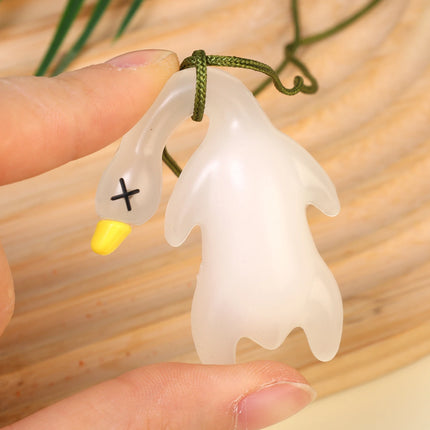 1/2pcs New Color Change Duck Keychain Fashion Funny Goose Pendants for Bag Car Keyrings Cute Cartoon UV Photochromic Key Chains