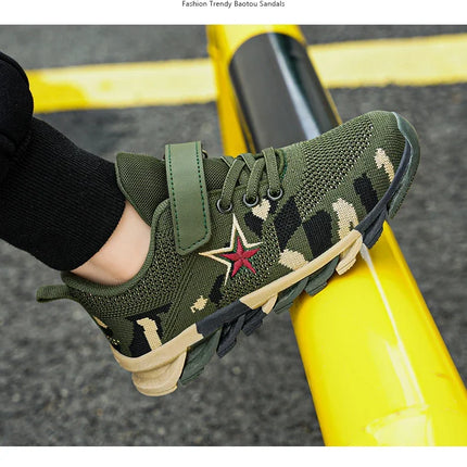 New Children Sneakers for Boys Mesh Breathable Running Sports Shoes Fashion Leisure Trainers Kids Walking Size 29-39