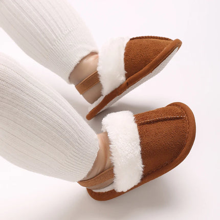 Newborn to 18 Months Children's Woolen Cotton Slippers Soft Soled Warm Baby Casual Shoes Cozy Footwear for Infants