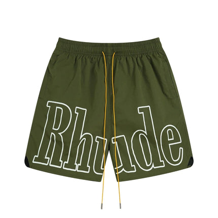 American Rhude Shorts Casual Loose Breathable Multi-color Trendy Mesh Beach Sports Shorts