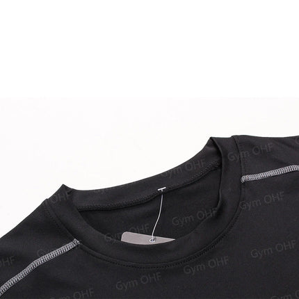 Men T Shirt Running Quick-Dry Shirts Men Compression T-Shirts Sportswear Gym Rash Guard Boxing Training Jiu Jitsu Bjj Sports Top
