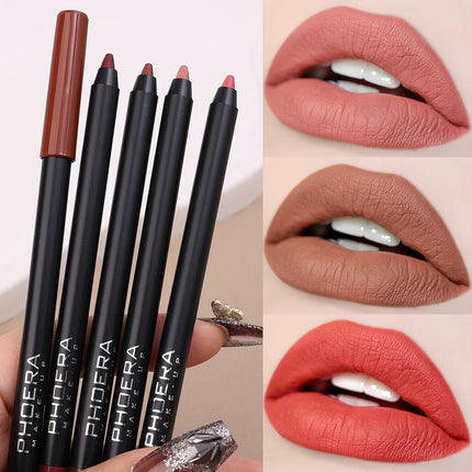 Long Lasting Lip Liner Colorful Matte Lip Liner Pencil Contour Tint Lipstick Tattoo Non-stick Cup Moisturizing Makeup Cosmetic