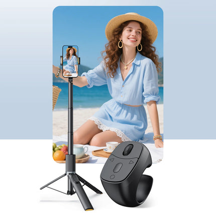 BT 5.3 Remote Control Mouse Video Flipping And Browsing Finger Ring Mouse Scrolling Ring Wireless Camera Shutter Selfie Button