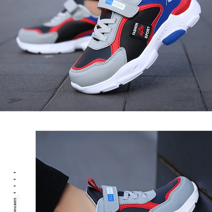 New Children's Leather Casual Shoes For Boy Girls Sneakers Breathable Kids School Walking Non-slip Sport Running Shoes Outdoor
