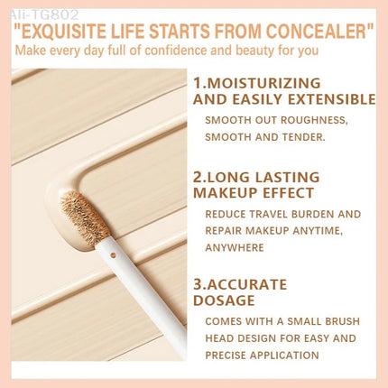 BSIMONE 1Pc Face Concealer Foundation Contour Stick - Long-wear Lightweight Brightening Blemish Contouring Beauty Makeup