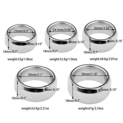 18+ Sex Toys Man 10 Size Stainless Steel Rings Metal Penis Lock Cock Ring bdsm Male penile Erection device Delay Time Penis Ring