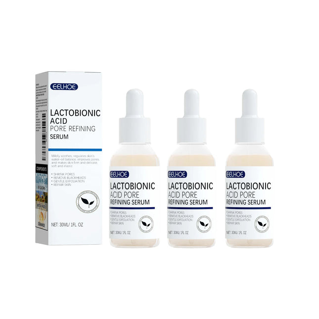 EELHOE Lactobionic Acid Pore Shrink Face Serum Skin Repair Remove Blackheads Acne Skin Care Lasting Moisturizing Korean Cosmetic