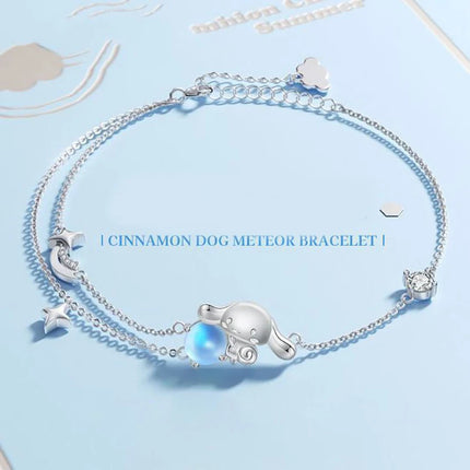 Anime Sanrio Cinnamoroll Ins Fashion Silver Bracelet Female Sweet Luxury Hand Decoration Y2k Girl Birthday Christmas Gifts
