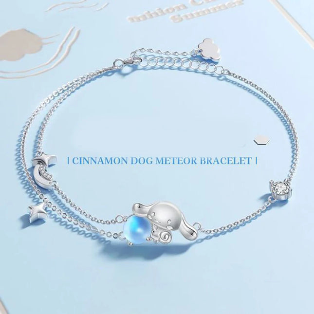 Anime Sanrio Cinnamoroll Ins Fashion Silver Bracelet Female Sweet Luxury Hand Decoration Y2k Girl Birthday Christmas Gifts