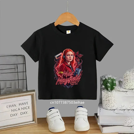 Trendsetting Stranger Things Prints for Summer Cheap Yet Chic O-neck Tees for Boys and Girls Soft Fashionable for Kids