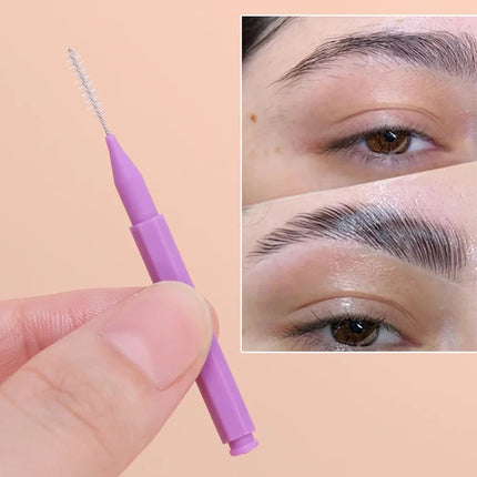 10-100Pcs Mini Eyebrow Brush Brow Lifting Brush Disposable Brow Lifting Brush Micro Bendable Eyelash Brow Applicator Makeup Tool