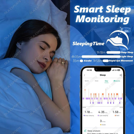 2026 New Smart Ring Heart Rate Blood Pressure Sleep Monitoring Motion Tracking IP68 Waterproof Men Women Smart Ring Holiday Gift