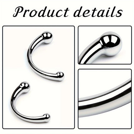 Double Ended Stainless Steel G Spot Wand Massage Stick Pure Metal Penis P-Spot Stimulator Anal Plug Dildo Sex Toy For Women Men