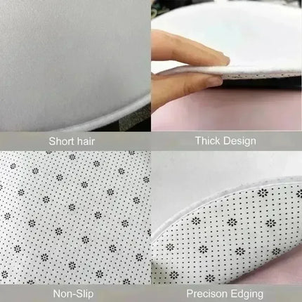 Basketball Patterned Flannel Circular Printed Carpet Suitable for Living Room Bedroom Kitchen E-sports Room Absorbent and Carpet
