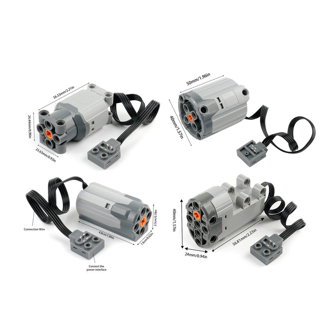 MOC Servo Motor Kit M/L/XL Remote Control System with Battery Box  Receiver for Technical Builds