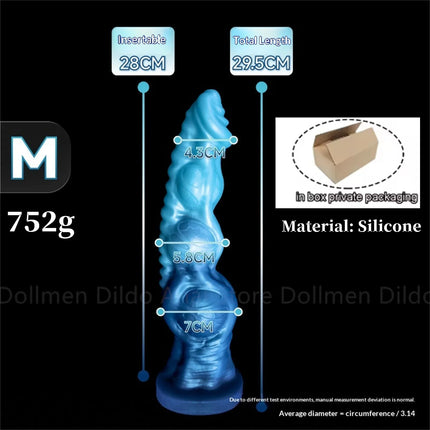 New Sex Toy Alternative Design Anal Plug for Men Gradient Blue Advanced Silicone G-spot Women Dildos Available in Multiple Sizes