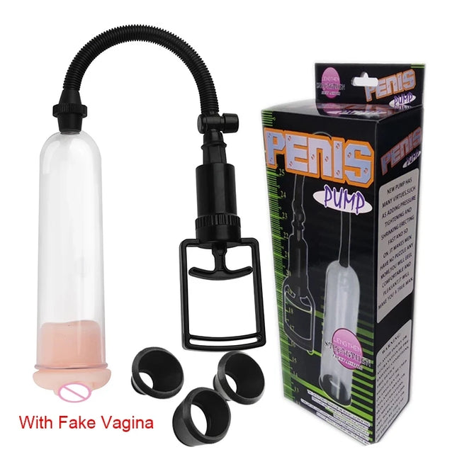 Male Penis Pump Manual Penis Enlarger Enhancement Erection Sex Toys For Man Vacuum Pump Big Dick Trainer Male Lasting Masturbator