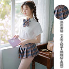 S / Dark gray and yellow plaid