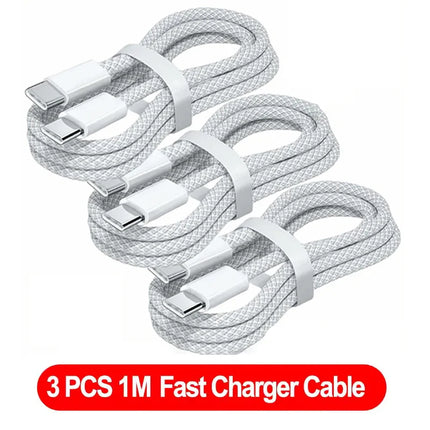1-10PCS USB C Cable to USB C 100W Fast Charging Charger Cable Supports Fast Charging For iPhone 16 17 Samsung Xiaomi Huawei etc