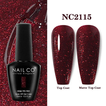 NAILCO 15ml Red Color Series Gel Varnish Coffee Gel Nail Polish Maximalism Reddish Gellak Design Brown Lacquer Nail Art Manicure