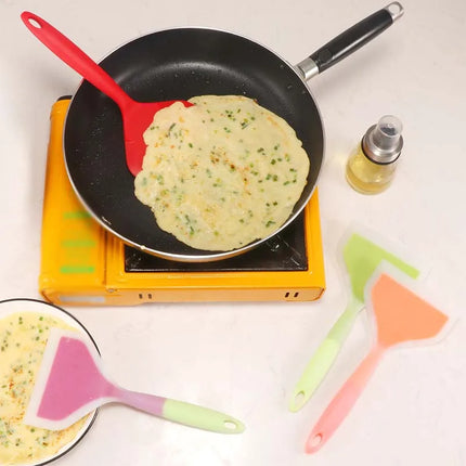 Silicone Spatula Wide Mouth Non-stick Scraper Steak Beef Egg Cooking Spatula Pancake Baking Tools Kitchen Cooking Shovel