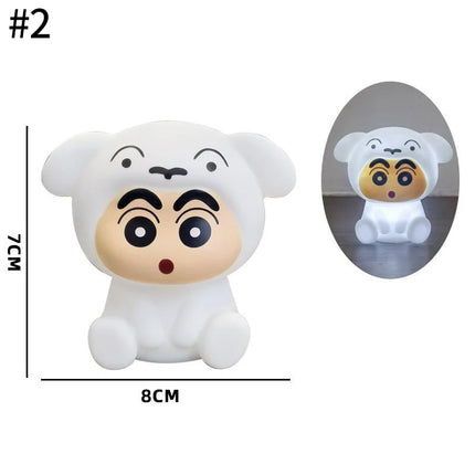 Cartoon Crayon Shin-Chan Light Toy Shin-chan Bedside Glowing Lamp for Sleeping Cute Reading Light Gifts Light Ornament Toys