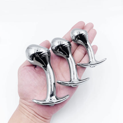 1pcs, Metal dildo anal plug, gem base butt plug, outdoor wear anchor close-fitting design, male and female masturbators, adult s