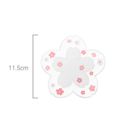 Kawaii pink colour Blossom Silicone Coasters Style Sakura Coffee Cup posavasos Sakura Insulated TableMat Tea Cup Home Decor Gift