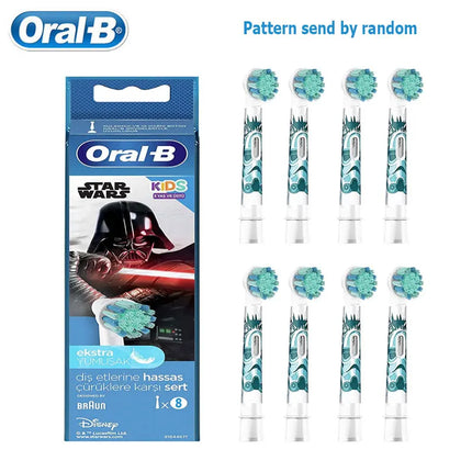 Oral B EB10 Kids Electric Toothbrush Replacement Heads Tiny Round Head Soft Bristle Teeth Cleaning Brush Refill Spiderman Frozen