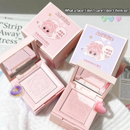 4-in-1 Embossed Matte Blush Makeup Palette Nude Eyeshadow Cheek Blusher Contouring Four-layer All-in-one Box Brightening Makeup