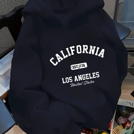 CALIFORNIA Women'S Loose-Fit Fashion Hoodie with Letter Pattern Fashion Harajuku Kawaii T-shirt Women's Y2K Clothing