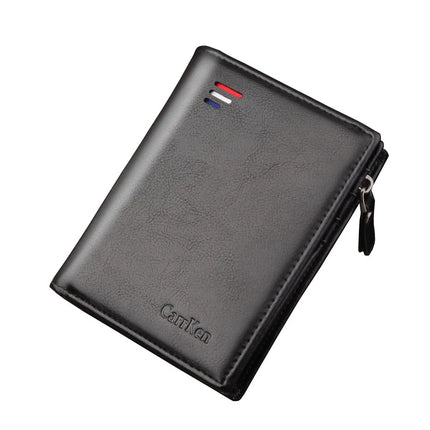 Vintage Men Leather Luxury Wallet Short Slim Male Purses Money Clip Credit Card Dollar Cow Leather Wallet Mens Card Purse