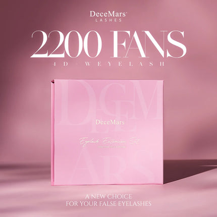 DeceMars Large Amount 4D W Eyelash Extension Large-size Tray 2200 Fans