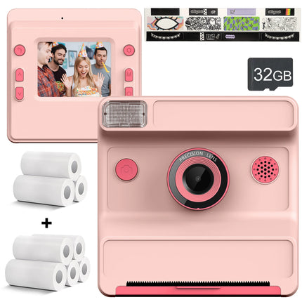 Kids Camera Instant Print Photo, Portable Thermal Printing Camera Toy with HD Digital Video, for 3-12 Years Old Boys Girls