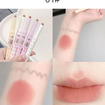 Lovely Sweet Doggie Double-ended Lip Liner Velvet Matte Pearlescent Lipstick For Outline Full Lips Cappuvini Nude Lip Pencil