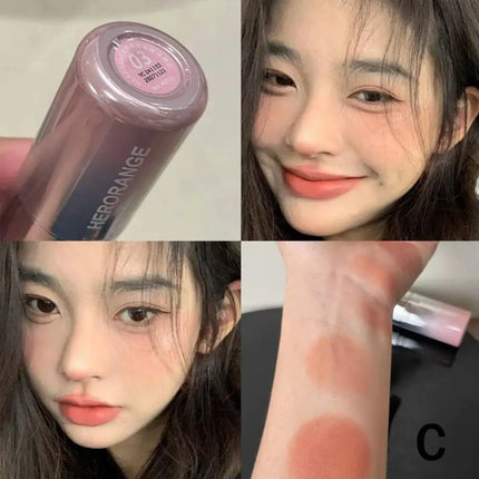 Liquid Blusher Tanned Jello Color Powder Rendering Moisturizing Longlasting Beauty Expands Contracts Cheek Face BlushMakeup