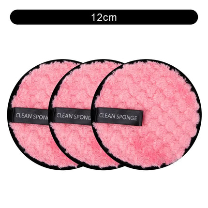 3Pcs Reusable Make Up Remover Pads Cotton Wipes Face Cleansing Sponge Cosmetics Microfiber Washable MakeUp Towel Skin Care Tools