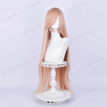 Anime 100Cm Long Staight Cosplay Synthetic Wig Black White Red Pink Brown Gold Blue Women Heat Resistant Hair High Quality Wigs