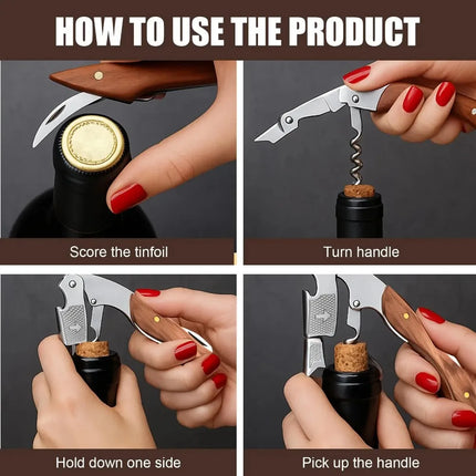Compact Multi Function Bottle Opener Ergonomic Comfortable Grip Portable Bar Tool Suitable for Household Kitchen Bar Party Use