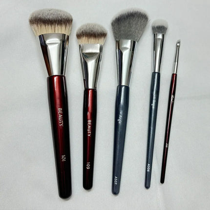1pc 101 Contoured Foundation Makeup brushes Angled Liquid Base Concealer Make up brushes Red wood handle cosmetic tools 506