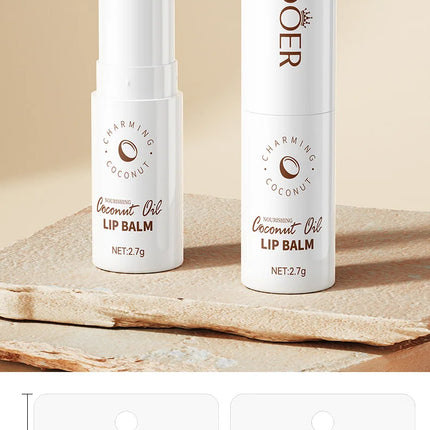 SADOER Coconut Lip Balm - Lasting Nourishment and Moisture for Men and Women - Daily Care Lip Balm
