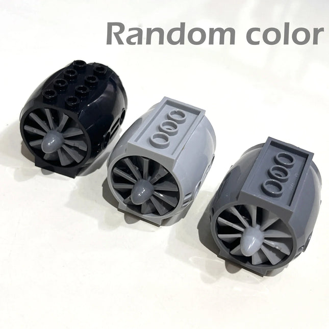 MOC Technical Parts 4x5x3 Aircraft Big Engine with Propeller Blades Building Blocks Accessories compatible with Legoeds 43121