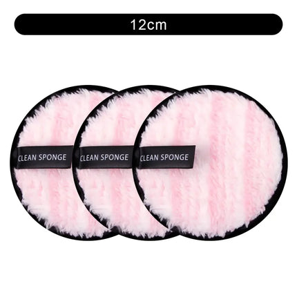 3Pcs Reusable Make Up Remover Pads Cotton Wipes Face Cleansing Sponge Cosmetics Microfiber Washable MakeUp Towel Skin Care Tools