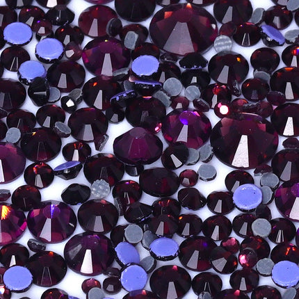 QIIY Mixed Size SS6-SS30 Glass Hot Fix Rhinestones Crystal Flatback Iron On Stones For DIY 3D Nail Art Fabric Clothes Decoration