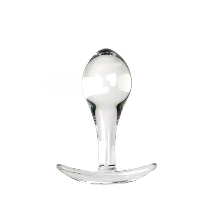 VaHppy Glass anal plug Adult sex toysGIFT lubricant 10g 2.7-3.5cm Gay Women Masturbation Transparent Smooth Easy enter No pain