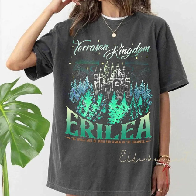 Terrasen Kingdom Comfort Shirt Throne of Glass Inspired T-Shirt Fantasy Bookish Tee Aelin Galathynius Shirt Book Lover Gift