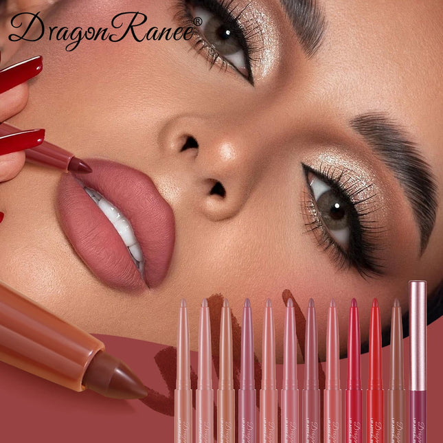 Matte Lip Liner, Three-Dimensional, Delicate and Smooth, a Must-Have for Beginners, Non-Stick, Outlines the Lip Shape, Delicate, Waterproof, Easy to Apply, Versatile for Daily Use