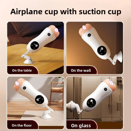 Male Mastubator Real Vaginia Vibration Penis Trainer Suction Cup Pocket Soft Pussy Machine Masturbation Cup Adult Sex Toy 18+